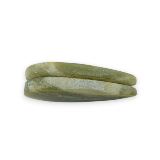 Serpentynit para kaboszonów z dziurką 27x11 mm nr P875