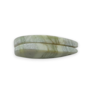 Serpentynit para kaboszonów z dziurką 27x12 mm nr P868