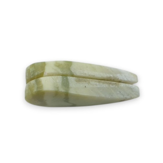 Serpentynit para kaboszonów z dziurką 27x12 mm nr P894