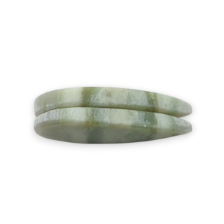 Serpentynit para kaboszonów z dziurką 28x13 mm nr P870