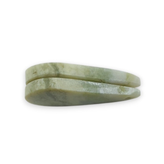 Serpentynit para kaboszonów z dziurką 29x13 mm nr P891