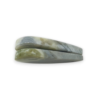 Serpentynit para kaboszonów z dziurką 30x15 mm nr P879