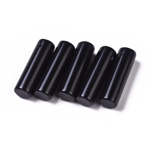 Obsydian walec z dziurką 35x10 mm 1 szt. Obsydian walec z dziurką 35x10 mm 1 szt.