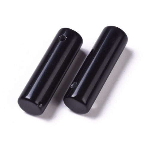 Obsydian walec z dziurką 35x10 mm 1 szt. Obsydian walec z dziurką 35x10 mm 1 szt.
