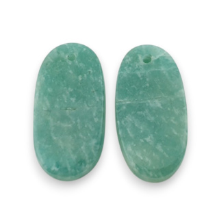 Amazonit para kaboszonów z dziurką 25x13 mm nr P937