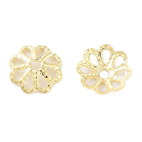 Czapeczki do koralików stal szlachetna 6x1 mm 10 szt pozłacane Czapeczki do koralików stal szlachetna 6x1 mm 10 szt pozłacane