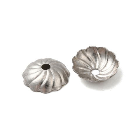 Czapeczki do koralików stal szlachetna 7x2 mm 10 szt Czapeczki do koralików stal szlachetna 7x2 mm 10 szt