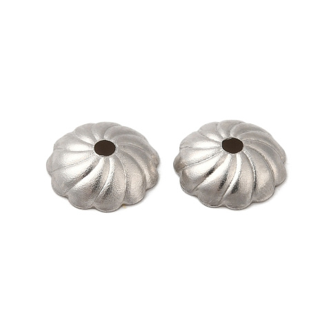 Czapeczki do koralików stal szlachetna 7x2 mm 10 szt Czapeczki do koralików stal szlachetna 7x2 mm 10 szt