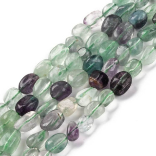Fluoryt bryłka gładka 7-12 mm sznur