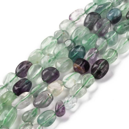 Fluoryt bryłka gładka 7-12 mm sznur