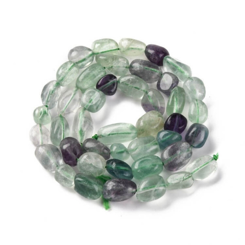 Fluoryt bryłka gładka 7-12 mm sznur Fluoryt bryłka gładka 7-12 mm sznur