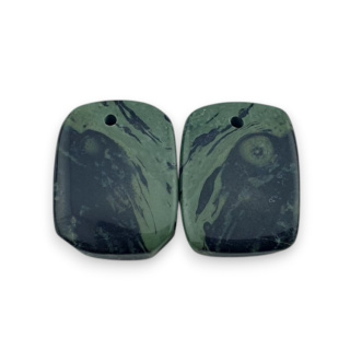 Jaspis kambaba para kaboszonów z dziurką 18x13 mm nr P986