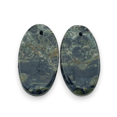 Jaspis kambaba para kaboszonów z dziurką 22x12 mm nr P988 Jaspis kambaba para kaboszonów z dziurką 22x12 mm nr P988