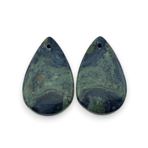 Jaspis kambaba para kaboszonów z dziurką 22x14 mm nr P995 Jaspis kambaba para kaboszonów z dziurką 22x14 mm nr P995