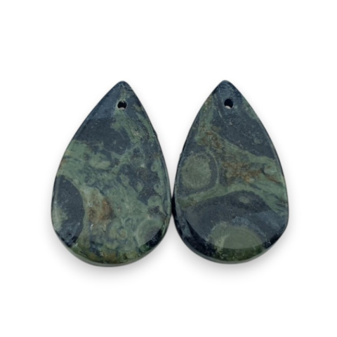 Jaspis kambaba para kaboszonów z dziurką 22x14 mm nr P995 Jaspis kambaba para kaboszonów z dziurką 22x14 mm nr P995
