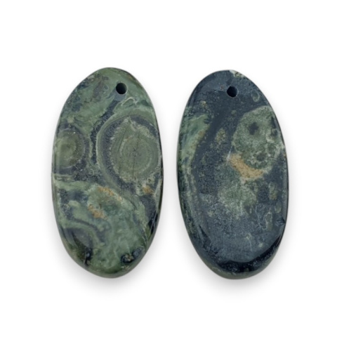 Jaspis kambaba para kaboszonów z dziurką 23x12 mm nr P991 Jaspis kambaba para kaboszonów z dziurką 23x12 mm nr P991