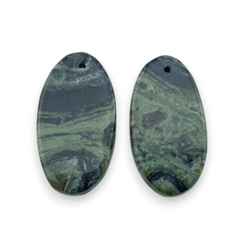 Jaspis kambaba para kaboszonów z dziurką 23x13 mm nr P969 Jaspis kambaba para kaboszonów z dziurką 23x13 mm nr P969