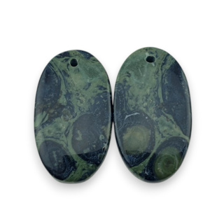 Jaspis kambaba para kaboszonów z dziurką 23x13 mm nr P998