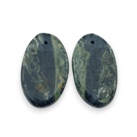Jaspis kambaba para kaboszonów z dziurką 23x14 mm nr P971 Jaspis kambaba para kaboszonów z dziurką 23x14 mm nr P971