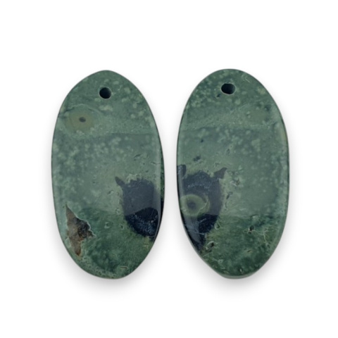Jaspis kambaba para kaboszonów z dziurką 24x13 mm nr P974 Jaspis kambaba para kaboszonów z dziurką 24x13 mm nr P974