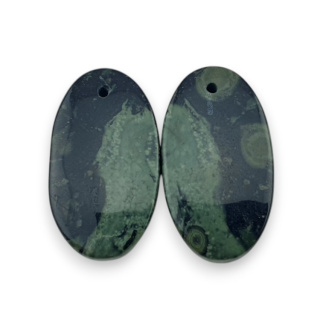 Jaspis kambaba para kaboszonów z dziurką 24x13 mm nr P977