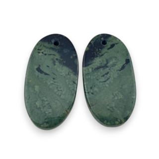 Jaspis kambaba para kaboszonów z dziurką 24x13 mm nr P990