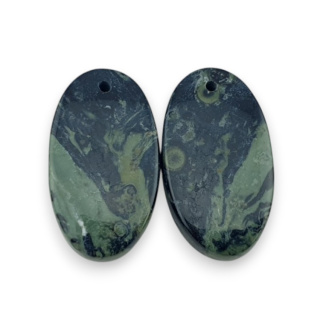 Jaspis kambaba para kaboszonów z dziurką 24x13 mm nr R4