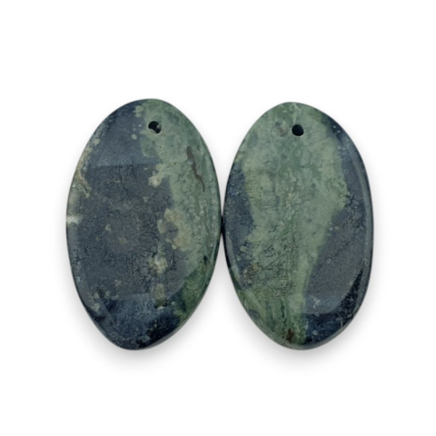 Jaspis kambaba para kaboszonów z dziurką 24x14 mm nr P970 Jaspis kambaba para kaboszonów z dziurką 24x14 mm nr P970