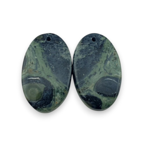 Jaspis kambaba para kaboszonów z dziurką 24x14 mm nr R9 Jaspis kambaba para kaboszonów z dziurką 24x14 mm nr R9