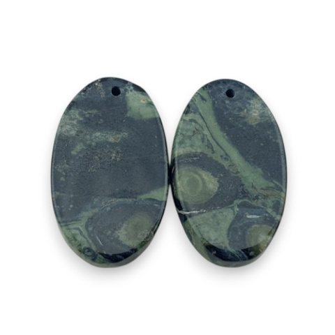 Jaspis kambaba para kaboszonów z dziurką 24x14 mm nr R9 Jaspis kambaba para kaboszonów z dziurką 24x14 mm nr R9
