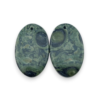 Jaspis kambaba para kaboszonów z dziurką 24x15 mm nr R10