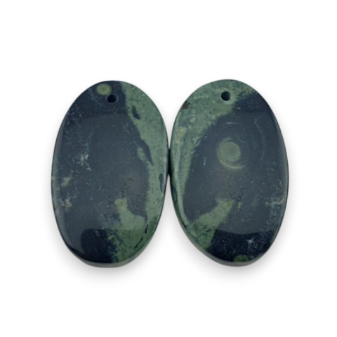 Jaspis kambaba para kaboszonów z dziurką 24x15 mm nr R3 Jaspis kambaba para kaboszonów z dziurką 24x15 mm nr R3