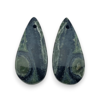 Jaspis kambaba para kaboszonów z dziurką 25x11 mm nr P972