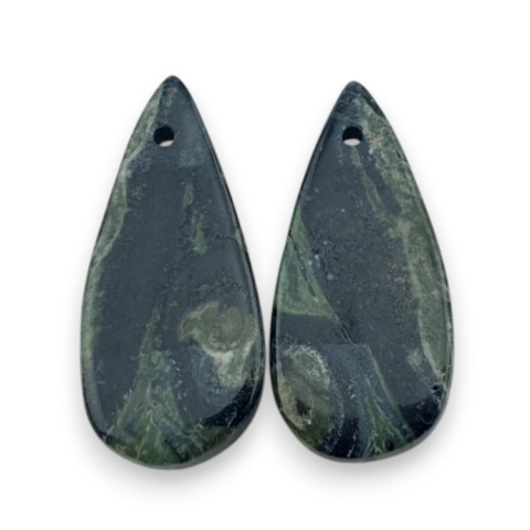 Jaspis kambaba para kaboszonów z dziurką 25x11 mm nr P972 Jaspis kambaba para kaboszonów z dziurką 25x11 mm nr P972