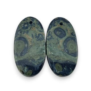 Jaspis kambaba para kaboszonów z dziurką 25x13 mm nr R6