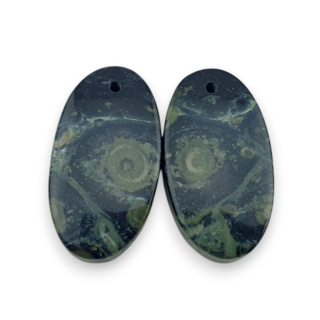 Jaspis kambaba para kaboszonów z dziurką 25x14 mm nr P978