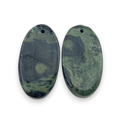 Jaspis kambaba para kaboszonów z dziurką 25x14 mm nr P978 Jaspis kambaba para kaboszonów z dziurką 25x14 mm nr P978