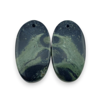 Jaspis kambaba para kaboszonów z dziurką 25x14 mm nr P997