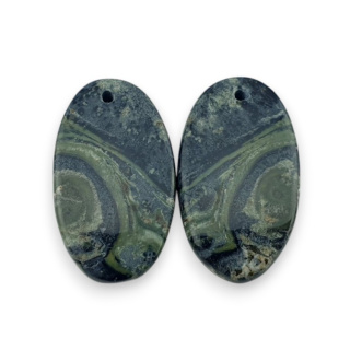 Jaspis kambaba para kaboszonów z dziurką 25x14 mm nr R2