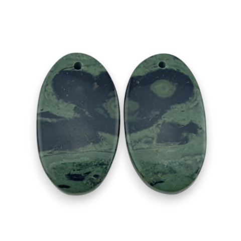 Jaspis kambaba para kaboszonów z dziurką 25x14 mm nr R8 Jaspis kambaba para kaboszonów z dziurką 25x14 mm nr R8