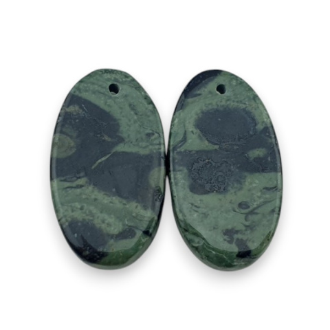 Jaspis kambaba para kaboszonów z dziurką 25x14 mm nr R8 Jaspis kambaba para kaboszonów z dziurką 25x14 mm nr R8