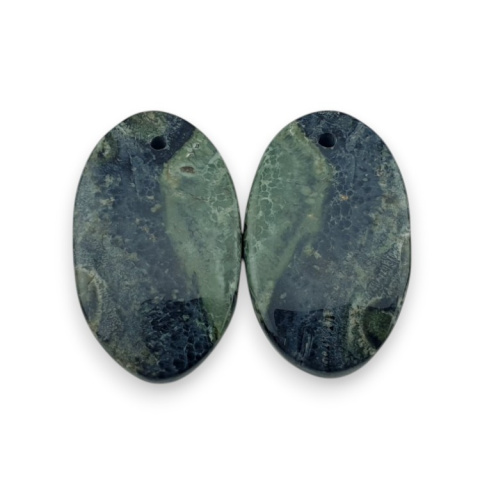 Jaspis kambaba para kaboszonów z dziurką 25x15 mm nr P982 Jaspis kambaba para kaboszonów z dziurką 25x15 mm nr P982