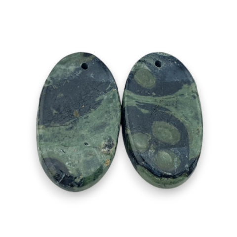 Jaspis kambaba para kaboszonów z dziurką 25x15 mm nr P985 Jaspis kambaba para kaboszonów z dziurką 25x15 mm nr P985