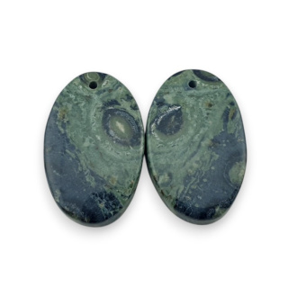Jaspis kambaba para kaboszonów z dziurką 25x15 mm nr P989