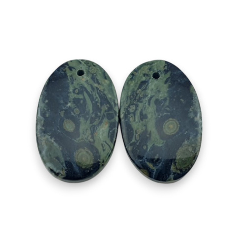 Jaspis kambaba para kaboszonów z dziurką 25x16 mm nr P996 Jaspis kambaba para kaboszonów z dziurką 25x16 mm nr P996