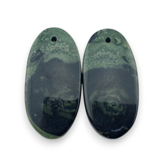 Jaspis kambaba para kaboszonów z dziurką 26x13 mm nr P973
