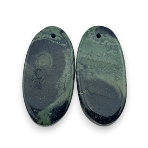 Jaspis kambaba para kaboszonów z dziurką 26x13 mm nr P973