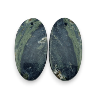 Jaspis kambaba para kaboszonów z dziurką 26x13 mm nr P976