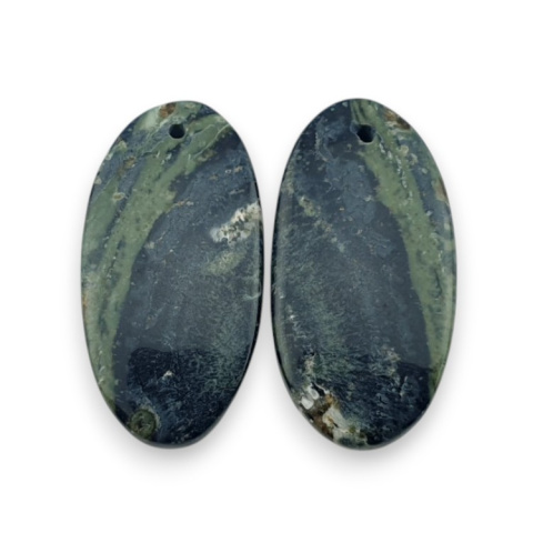 Jaspis kambaba para kaboszonów z dziurką 26x13 mm nr P976 Jaspis kambaba para kaboszonów z dziurką 26x13 mm nr P976