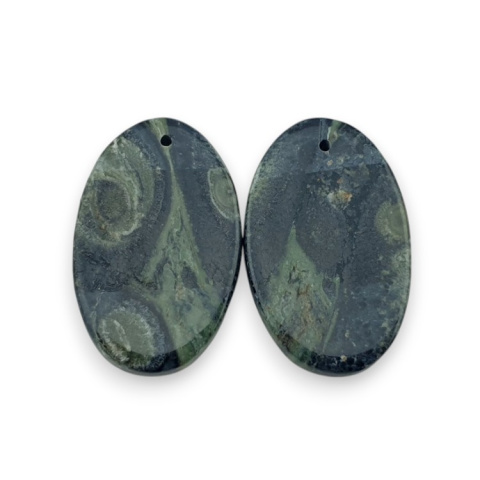 Jaspis kambaba para kaboszonów z dziurką 26x16 mm nr R5 Jaspis kambaba para kaboszonów z dziurką 26x16 mm nr R5